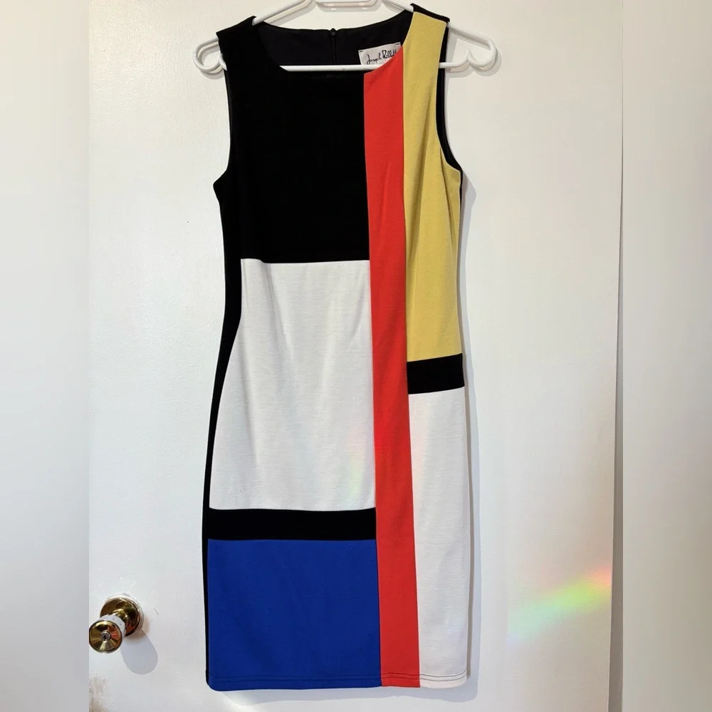 Joseph Ribkoff Multicolor Geometric Mini Dress - Picture 1 of 3